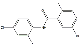 5-bromo-N-(4-chloro-2-methylphenyl)-2-fluorobenzamide 结构式