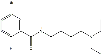 5-bromo-N-[5-(diethylamino)pentan-2-yl]-2-fluorobenzamide 结构式