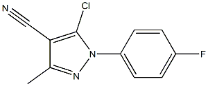 5-chloro-1-(4-fluorophenyl)-3-methyl-1H-pyrazole-4-carbonitrile 结构式