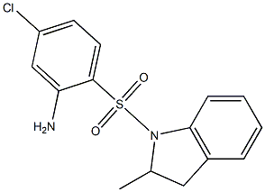 5-chloro-2-[(2-methyl-2,3-dihydro-1H-indole-1-)sulfonyl]aniline 结构式
