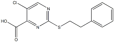 5-chloro-2-[(2-phenylethyl)thio]pyrimidine-4-carboxylic acid 结构式