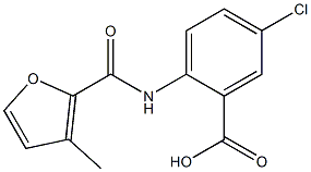 5-chloro-2-[(3-methyl-2-furoyl)amino]benzoic acid 结构式
