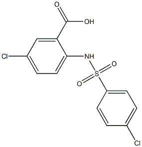 5-chloro-2-[(4-chlorobenzene)sulfonamido]benzoic acid 结构式