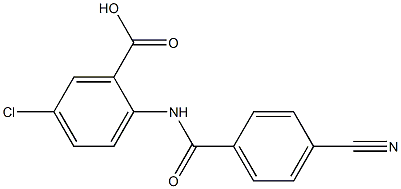 5-chloro-2-[(4-cyanobenzene)amido]benzoic acid 结构式