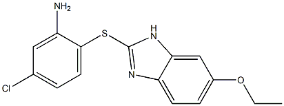 5-chloro-2-[(6-ethoxy-1H-1,3-benzodiazol-2-yl)sulfanyl]aniline 结构式