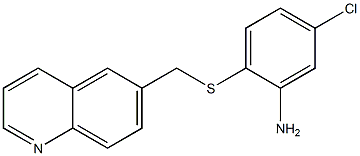 5-chloro-2-[(quinolin-6-ylmethyl)sulfanyl]aniline 结构式