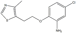 5-chloro-2-[2-(4-methyl-1,3-thiazol-5-yl)ethoxy]aniline 结构式