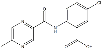 5-chloro-2-{[(5-methylpyrazin-2-yl)carbonyl]amino}benzoic acid 结构式