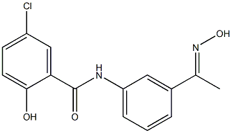 5-chloro-2-hydroxy-N-{3-[1-(hydroxyimino)ethyl]phenyl}benzamide 结构式