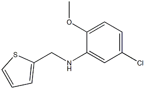 5-chloro-2-methoxy-N-(thiophen-2-ylmethyl)aniline 结构式