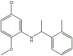 5-chloro-2-methoxy-N-[1-(2-methylphenyl)ethyl]aniline 结构式