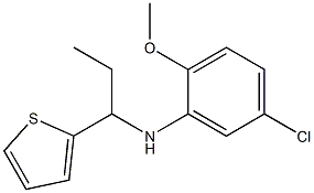5-chloro-2-methoxy-N-[1-(thiophen-2-yl)propyl]aniline 结构式