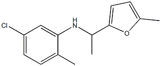 5-chloro-2-methyl-N-[1-(5-methylfuran-2-yl)ethyl]aniline 结构式