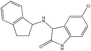 5-chloro-3-(2,3-dihydro-1H-inden-1-ylamino)-2,3-dihydro-1H-indol-2-one 结构式