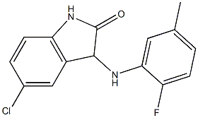 5-chloro-3-[(2-fluoro-5-methylphenyl)amino]-2,3-dihydro-1H-indol-2-one 结构式