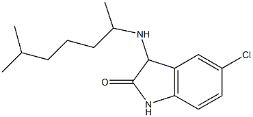 5-chloro-3-[(6-methylheptan-2-yl)amino]-2,3-dihydro-1H-indol-2-one 结构式