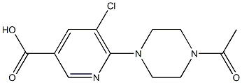 5-chloro-6-(4-acetylpiperazin-1-yl)pyridine-3-carboxylic acid 结构式
