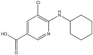 5-chloro-6-(cyclohexylamino)pyridine-3-carboxylic acid 结构式