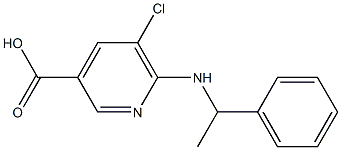 5-chloro-6-[(1-phenylethyl)amino]pyridine-3-carboxylic acid 结构式