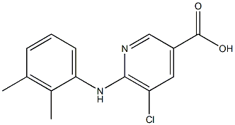 5-chloro-6-[(2,3-dimethylphenyl)amino]pyridine-3-carboxylic acid 结构式