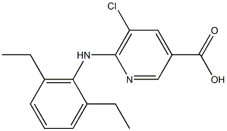 5-chloro-6-[(2,6-diethylphenyl)amino]pyridine-3-carboxylic acid 结构式