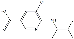 5-chloro-6-[(3-methylbutan-2-yl)amino]pyridine-3-carboxylic acid 结构式