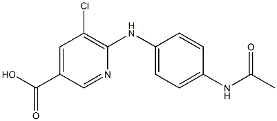 5-chloro-6-[(4-acetamidophenyl)amino]pyridine-3-carboxylic acid 结构式