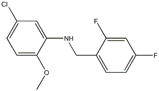 5-chloro-N-[(2,4-difluorophenyl)methyl]-2-methoxyaniline 结构式