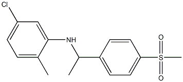 5-chloro-N-[1-(4-methanesulfonylphenyl)ethyl]-2-methylaniline 结构式