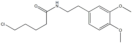 5-chloro-N-[2-(3,4-dimethoxyphenyl)ethyl]pentanamide 结构式