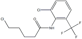 5-chloro-N-[2-chloro-6-(trifluoromethyl)phenyl]pentanamide 结构式