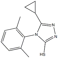 5-cyclopropyl-4-(2,6-dimethylphenyl)-4H-1,2,4-triazole-3-thiol 结构式