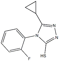 5-cyclopropyl-4-(2-fluorophenyl)-4H-1,2,4-triazole-3-thiol 结构式