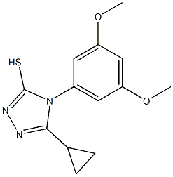 5-cyclopropyl-4-(3,5-dimethoxyphenyl)-4H-1,2,4-triazole-3-thiol 结构式