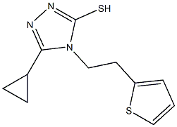 5-cyclopropyl-4-[2-(thiophen-2-yl)ethyl]-4H-1,2,4-triazole-3-thiol 结构式