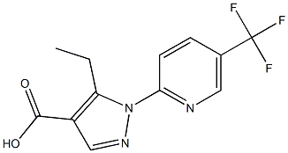 5-ethyl-1-[5-(trifluoromethyl)pyridin-2-yl]-1H-pyrazole-4-carboxylic acid 结构式