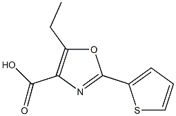 5-ethyl-2-(thiophen-2-yl)-1,3-oxazole-4-carboxylic acid 结构式