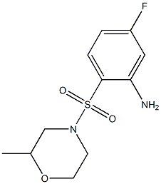 5-fluoro-2-[(2-methylmorpholine-4-)sulfonyl]aniline 结构式