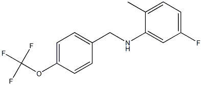 5-fluoro-2-methyl-N-{[4-(trifluoromethoxy)phenyl]methyl}aniline 结构式