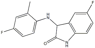 5-fluoro-3-[(4-fluoro-2-methylphenyl)amino]-2,3-dihydro-1H-indol-2-one 结构式