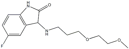 5-fluoro-3-{[3-(2-methoxyethoxy)propyl]amino}-2,3-dihydro-1H-indol-2-one 结构式