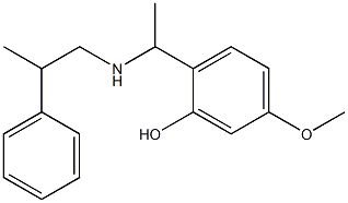 5-methoxy-2-{1-[(2-phenylpropyl)amino]ethyl}phenol 结构式