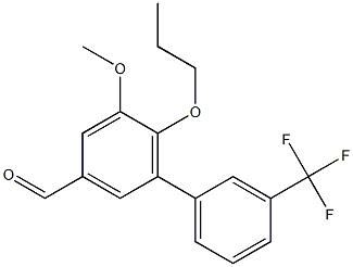 5-methoxy-6-propoxy-3'-(trifluoromethyl)-1,1'-biphenyl-3-carbaldehyde 结构式