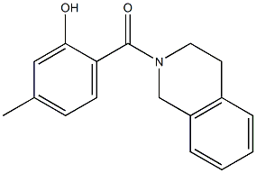 5-methyl-2-(1,2,3,4-tetrahydroisoquinolin-2-ylcarbonyl)phenol 结构式