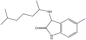5-methyl-3-[(6-methylheptan-2-yl)amino]-2,3-dihydro-1H-indol-2-one 结构式