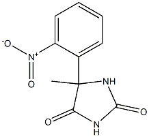 5-methyl-5-(2-nitrophenyl)imidazolidine-2,4-dione 结构式