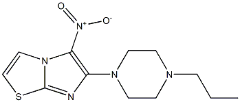 5-nitro-6-(4-propylpiperazin-1-yl)imidazo[2,1-b][1,3]thiazole 结构式