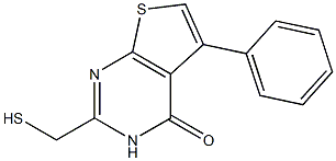 5-phenyl-2-(sulfanylmethyl)-3H,4H-thieno[2,3-d]pyrimidin-4-one 结构式