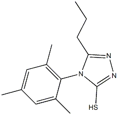 5-propyl-4-(2,4,6-trimethylphenyl)-4H-1,2,4-triazole-3-thiol 结构式