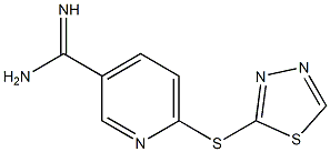 6-(1,3,4-thiadiazol-2-ylsulfanyl)pyridine-3-carboximidamide 结构式
